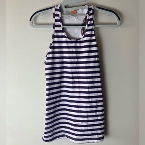 Bula Top Purple stripes and dots